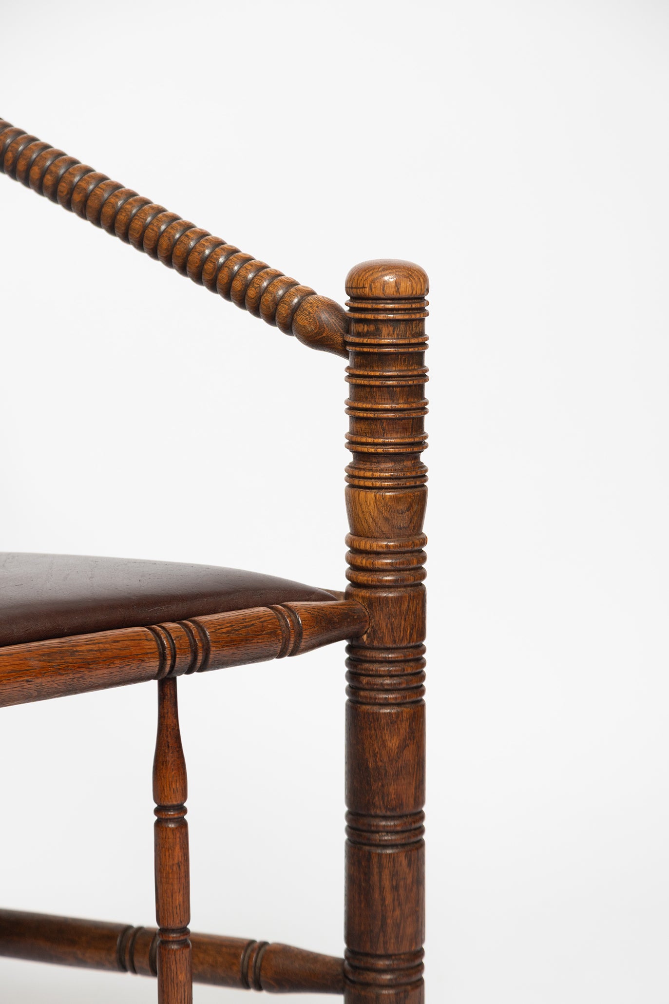 Antiker Stuhl aus Kiefernholz, 1890er