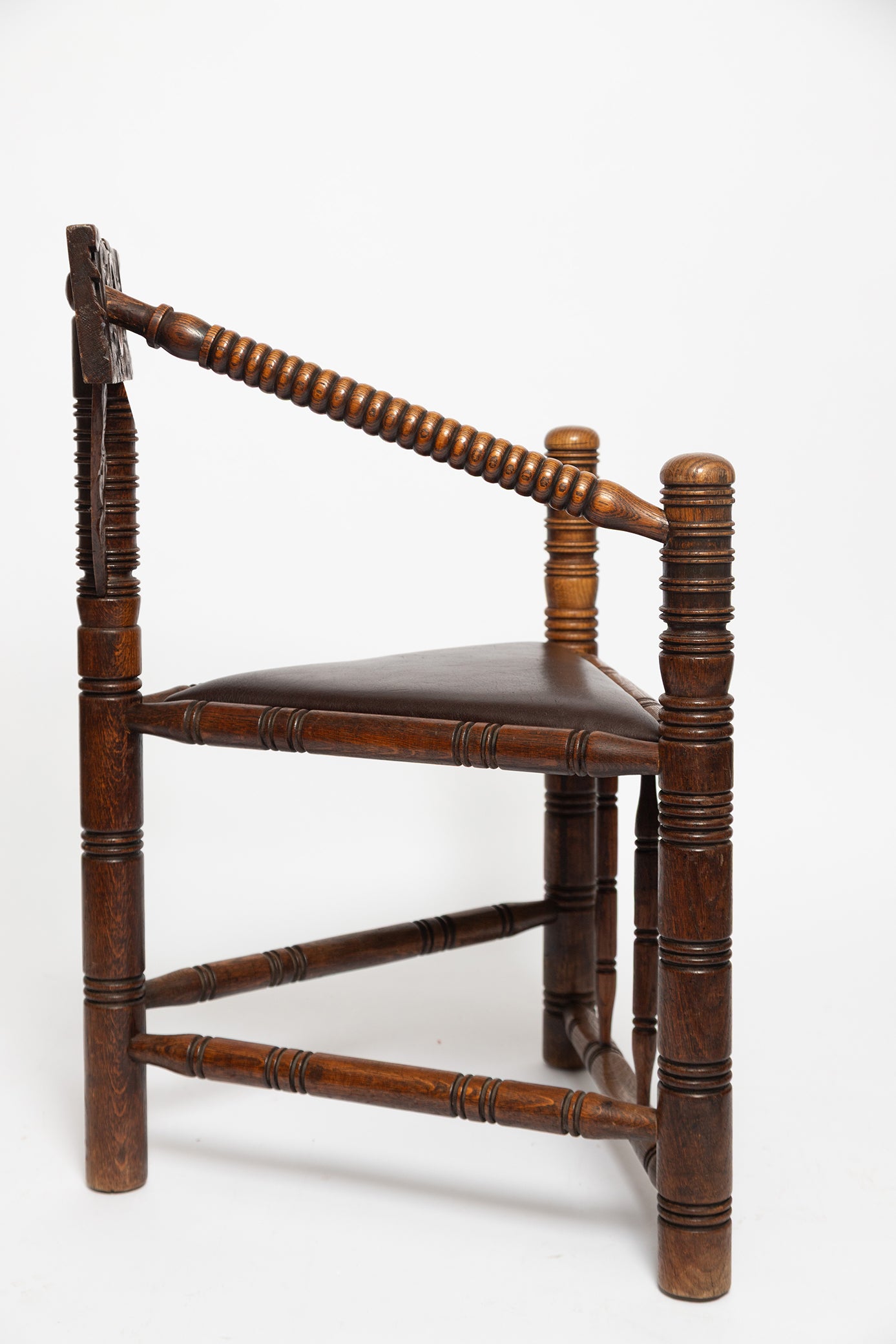 Antiker Stuhl aus Kiefernholz, 1890er