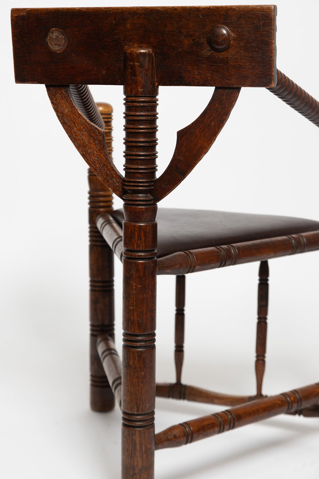 Antiker Stuhl aus Kiefernholz, 1890er