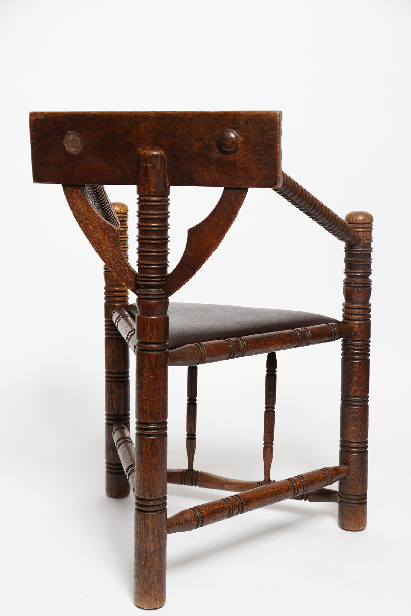 Antiker Stuhl aus Kiefernholz, 1890er