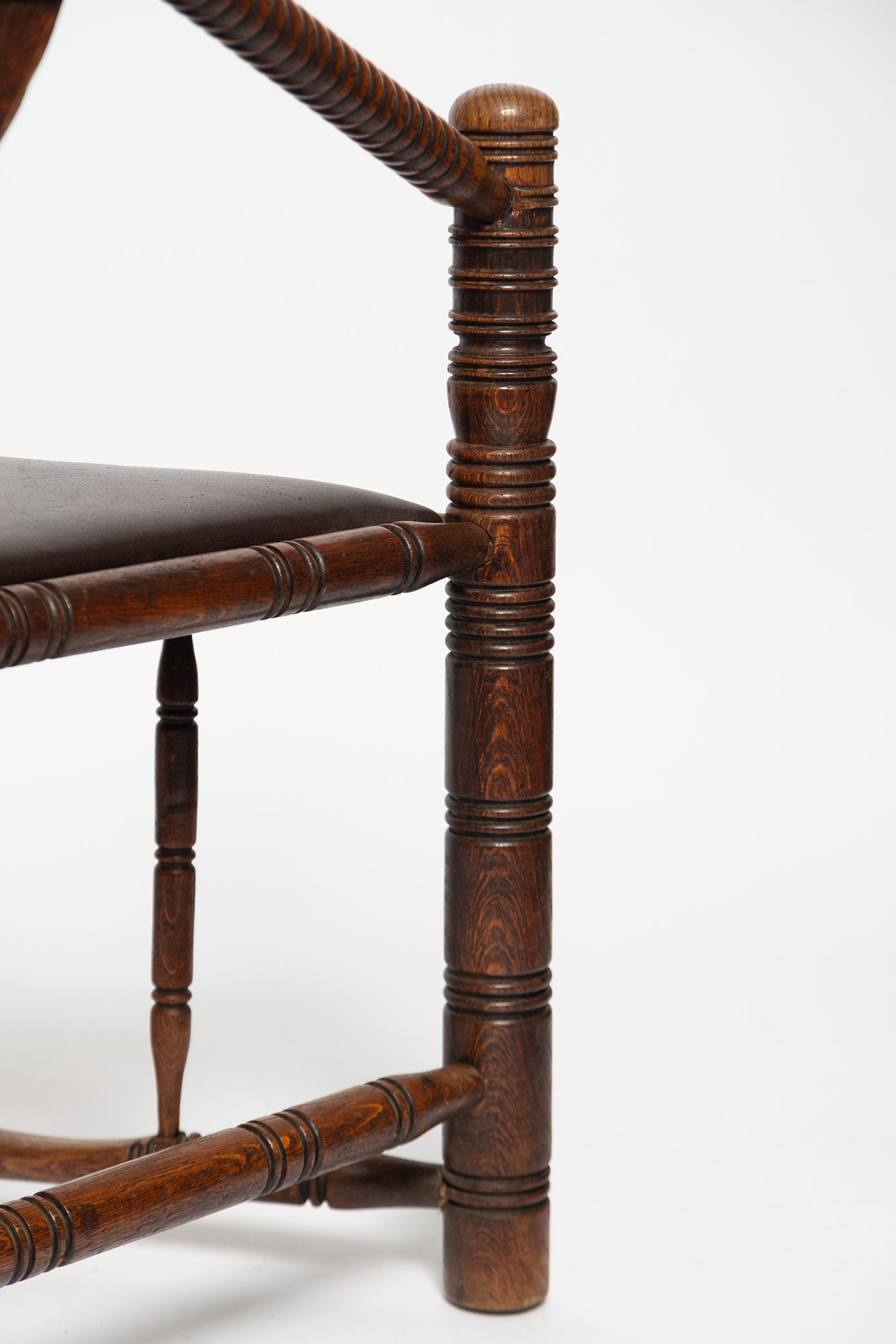 Antiker Stuhl aus Kiefernholz, 1890er