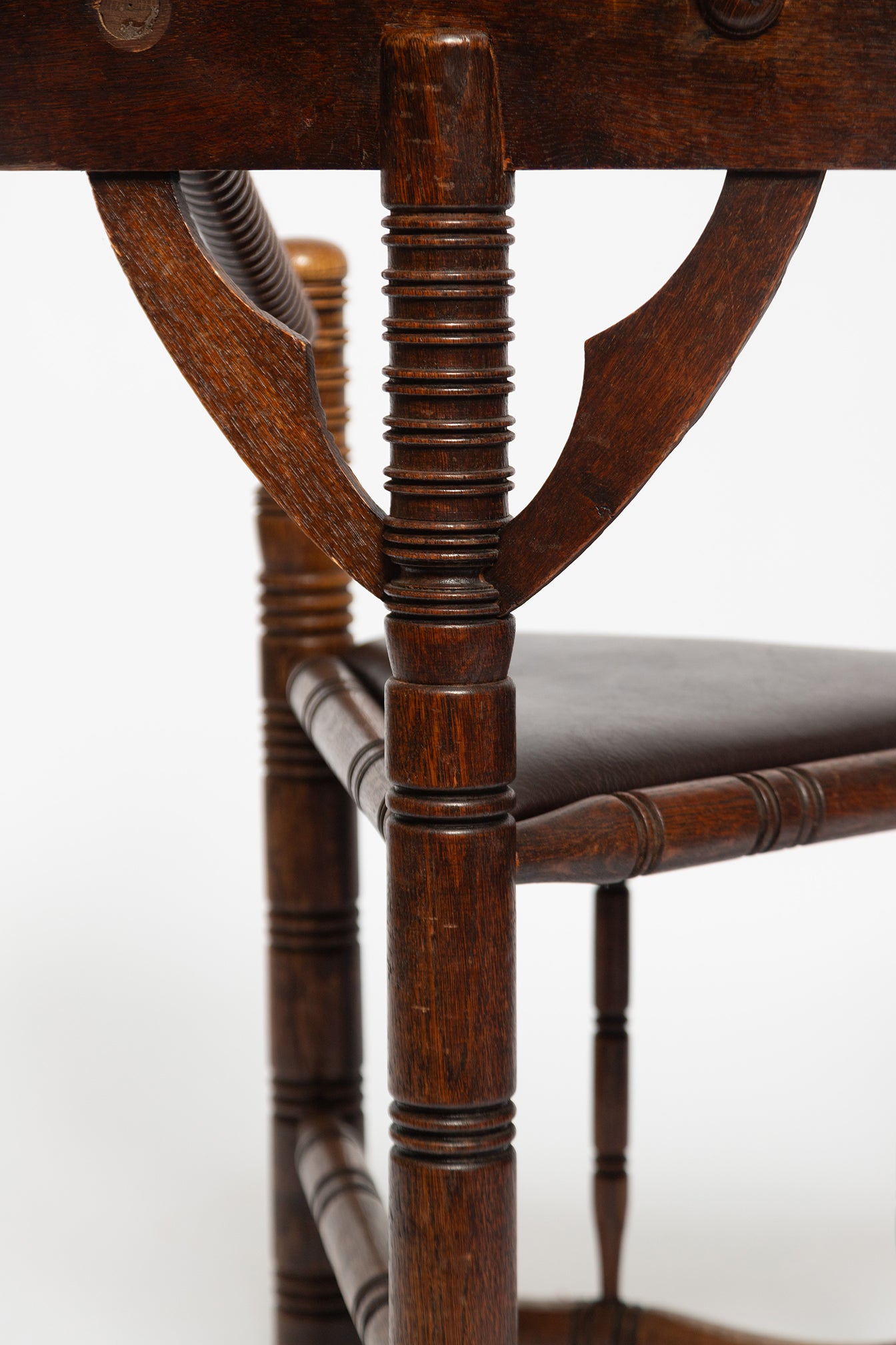 Antiker Stuhl aus Kiefernholz, 1890er