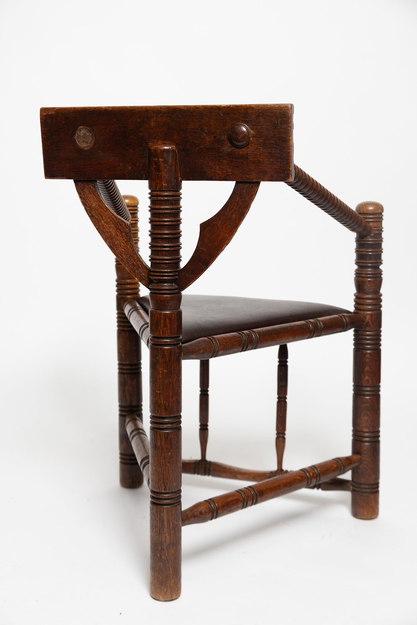 Antiker Stuhl aus Kiefernholz, 1890er