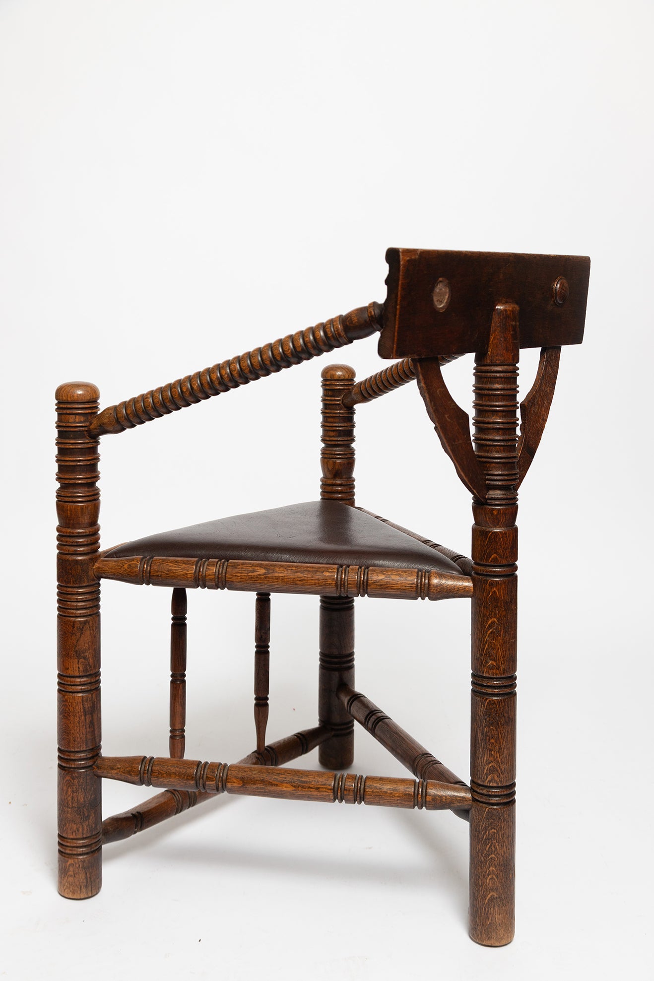 Antiker Stuhl aus Kiefernholz, 1890er
