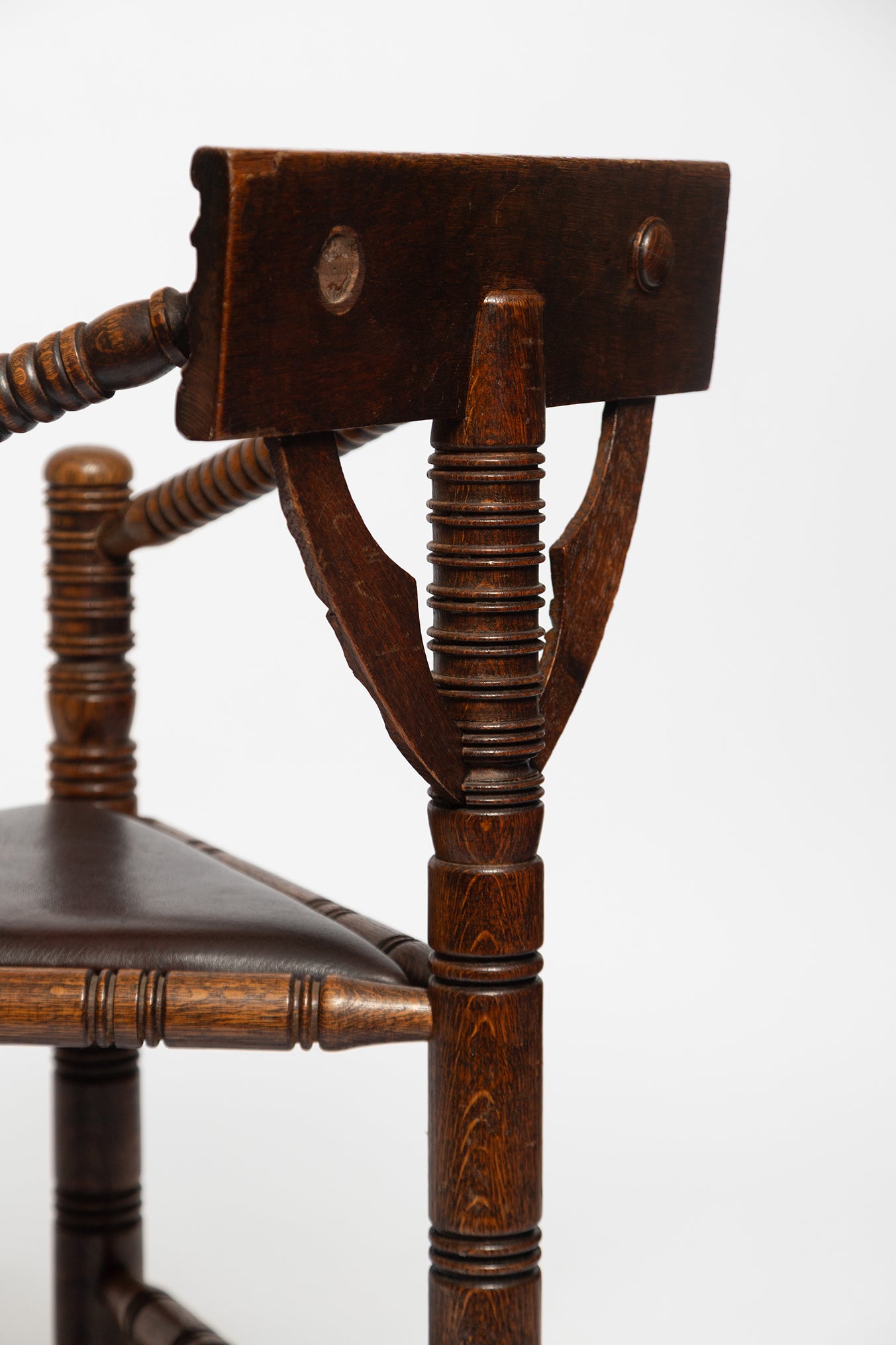 Antiker Stuhl aus Kiefernholz, 1890er