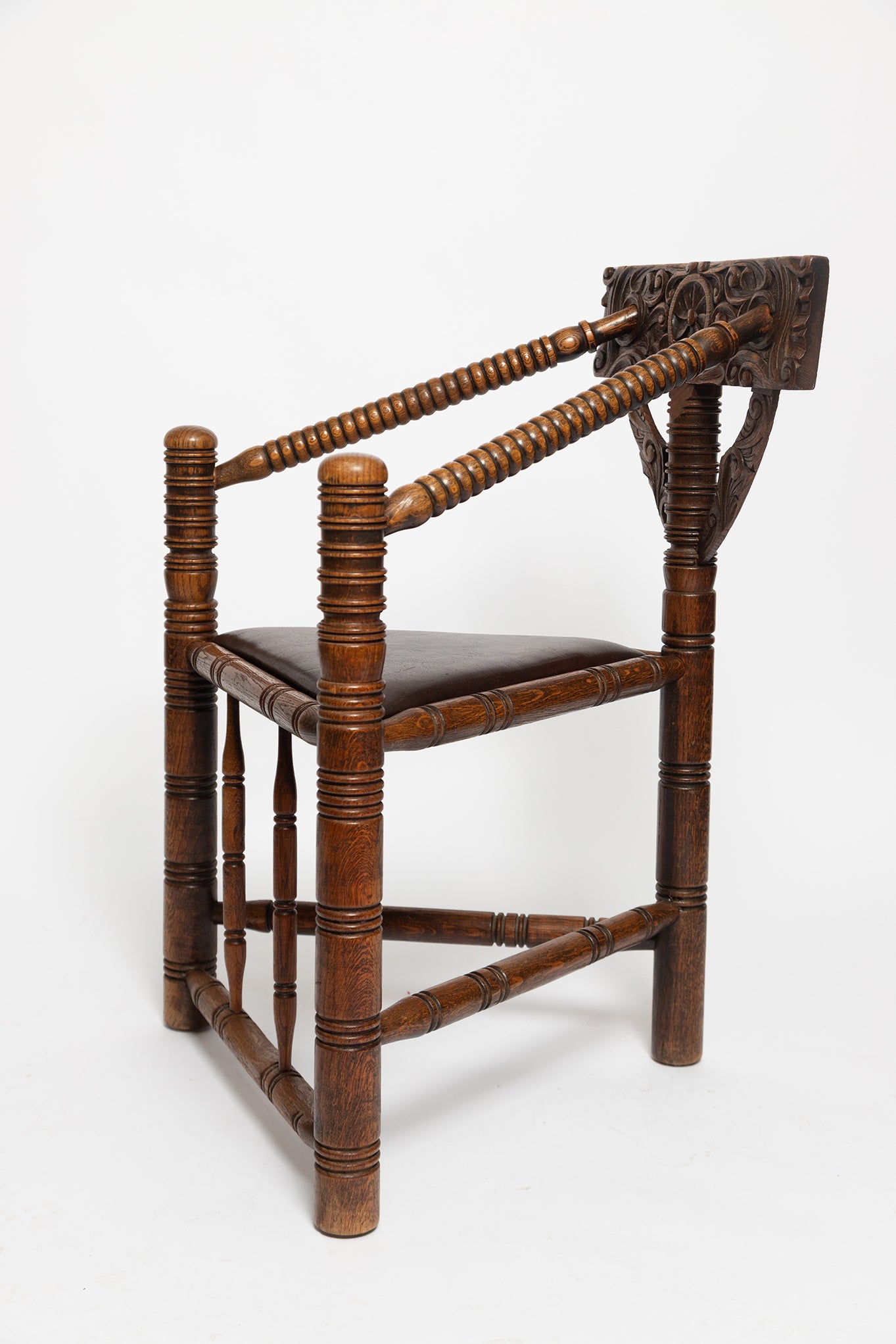 Antiker Stuhl aus Kiefernholz, 1890er