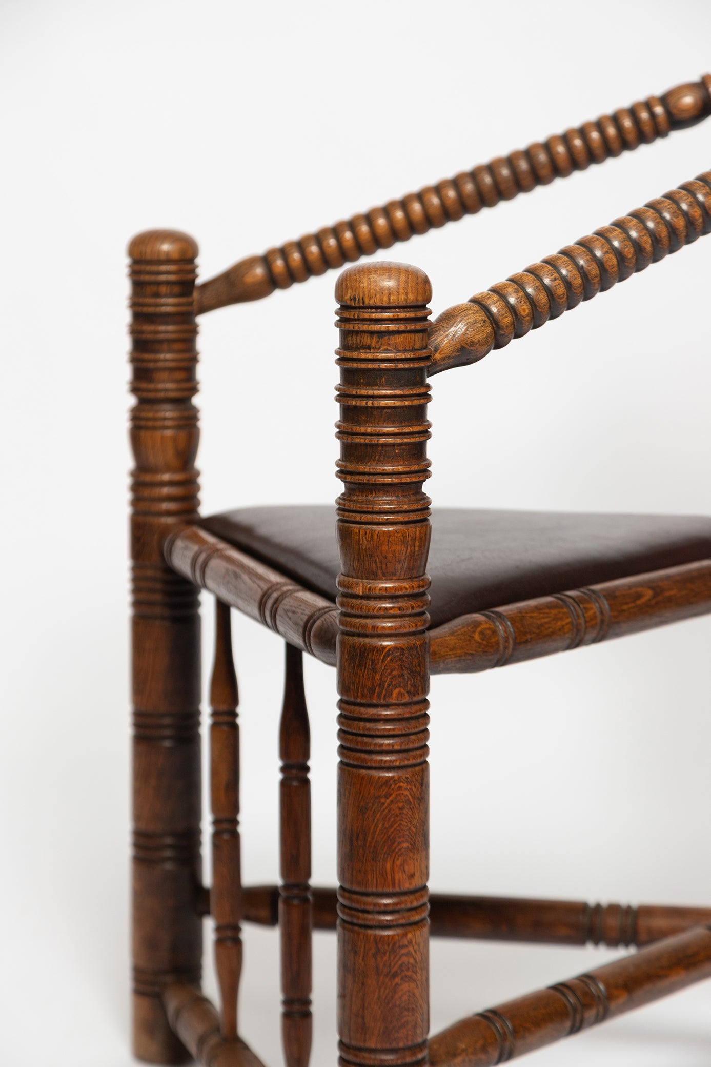 Antiker Stuhl aus Kiefernholz, 1890er