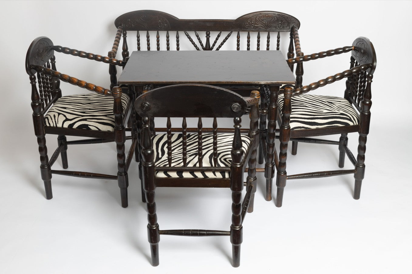 Worpswede Sitzgarnitur aus Kiefernholz, 1905, 5 . Set