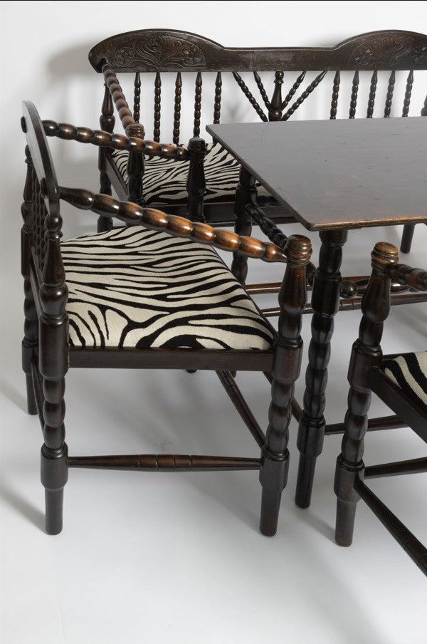 Worpswede Sitzgarnitur aus Kiefernholz, 1905, 5 . Set