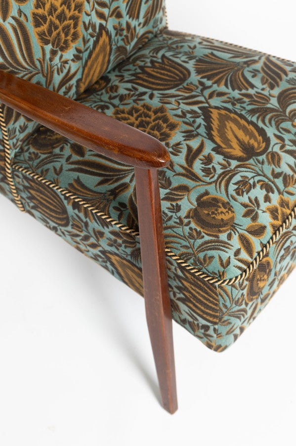 Mid-Century Armlehnstuhl mit Blumenmuster, 1960er