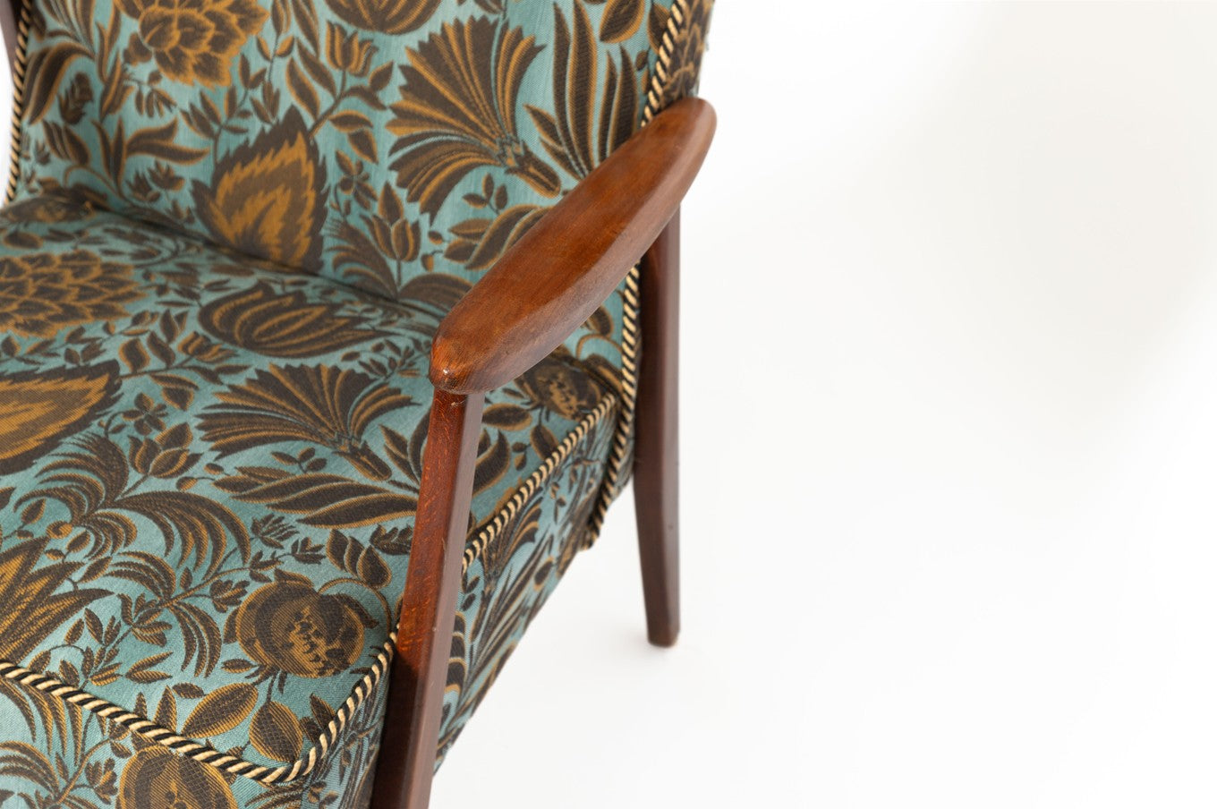 Mid-Century Armlehnstuhl mit Blumenmuster, 1960er