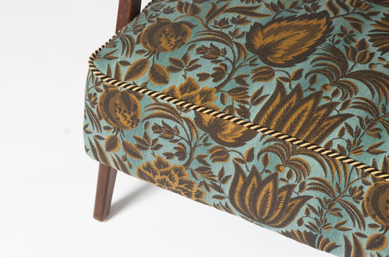 Mid-Century Armlehnstuhl mit Blumenmuster, 1960er