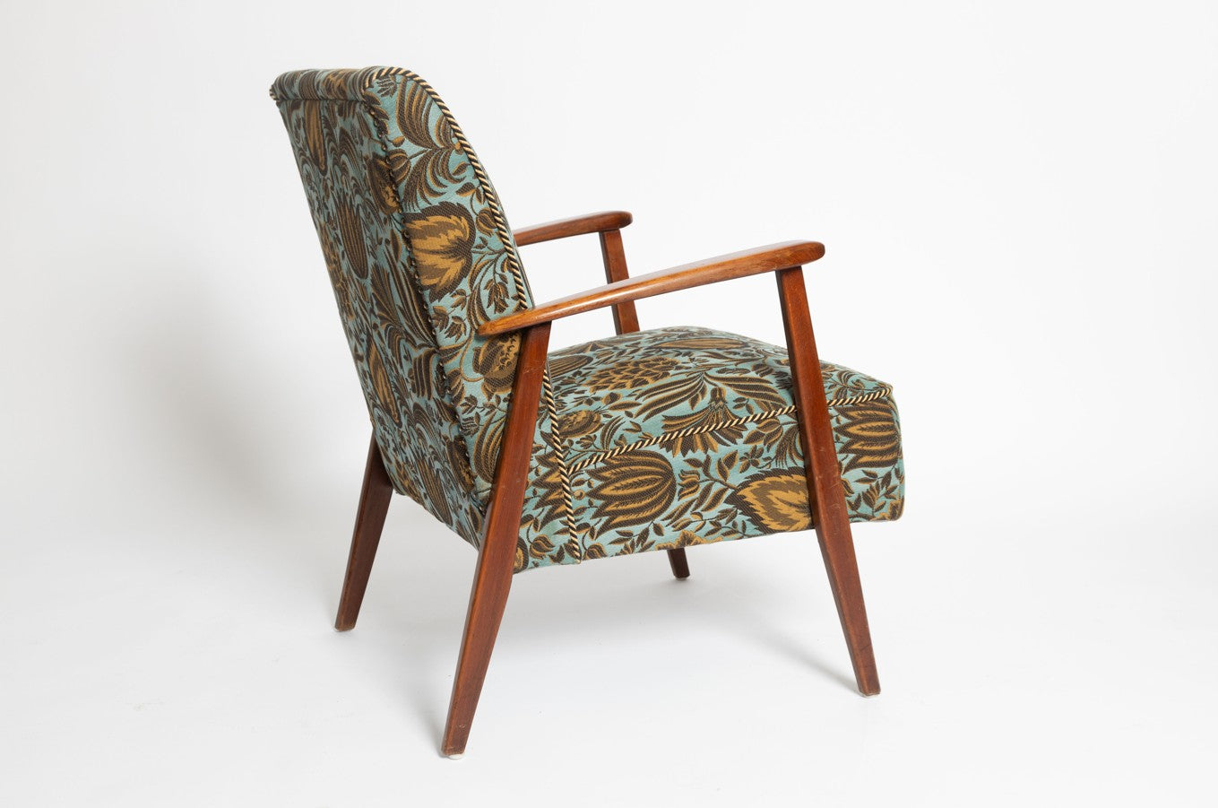 Mid-Century Armlehnstuhl mit Blumenmuster, 1960er