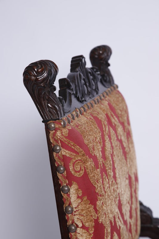 Antiker Gründerzeit Sessel aus Eiche, 1895