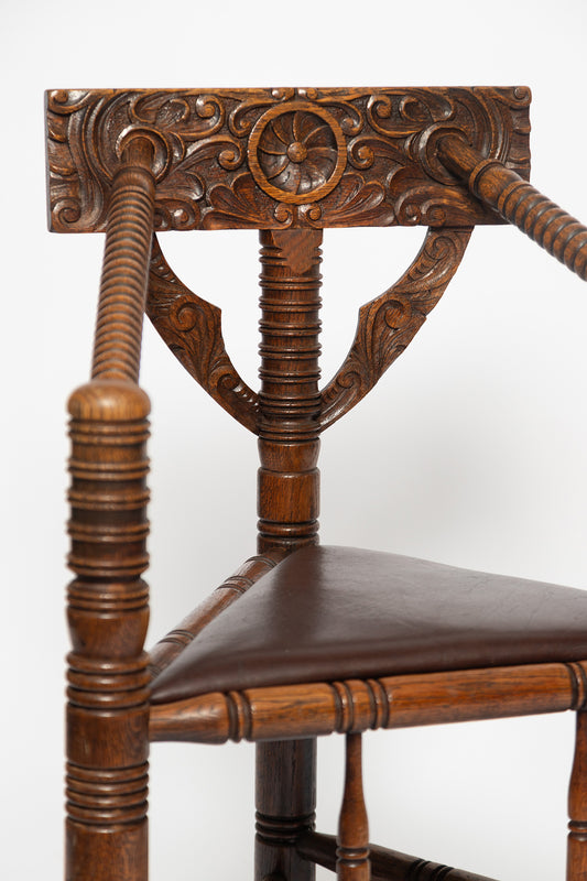 Antiker Stuhl aus Kiefernholz, 1890er