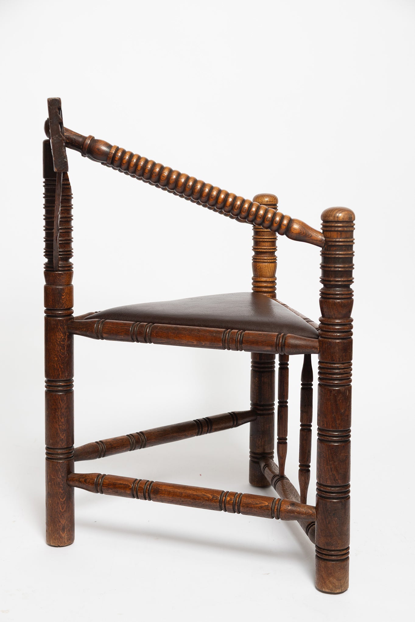 Antiker Stuhl aus Kiefernholz, 1890er