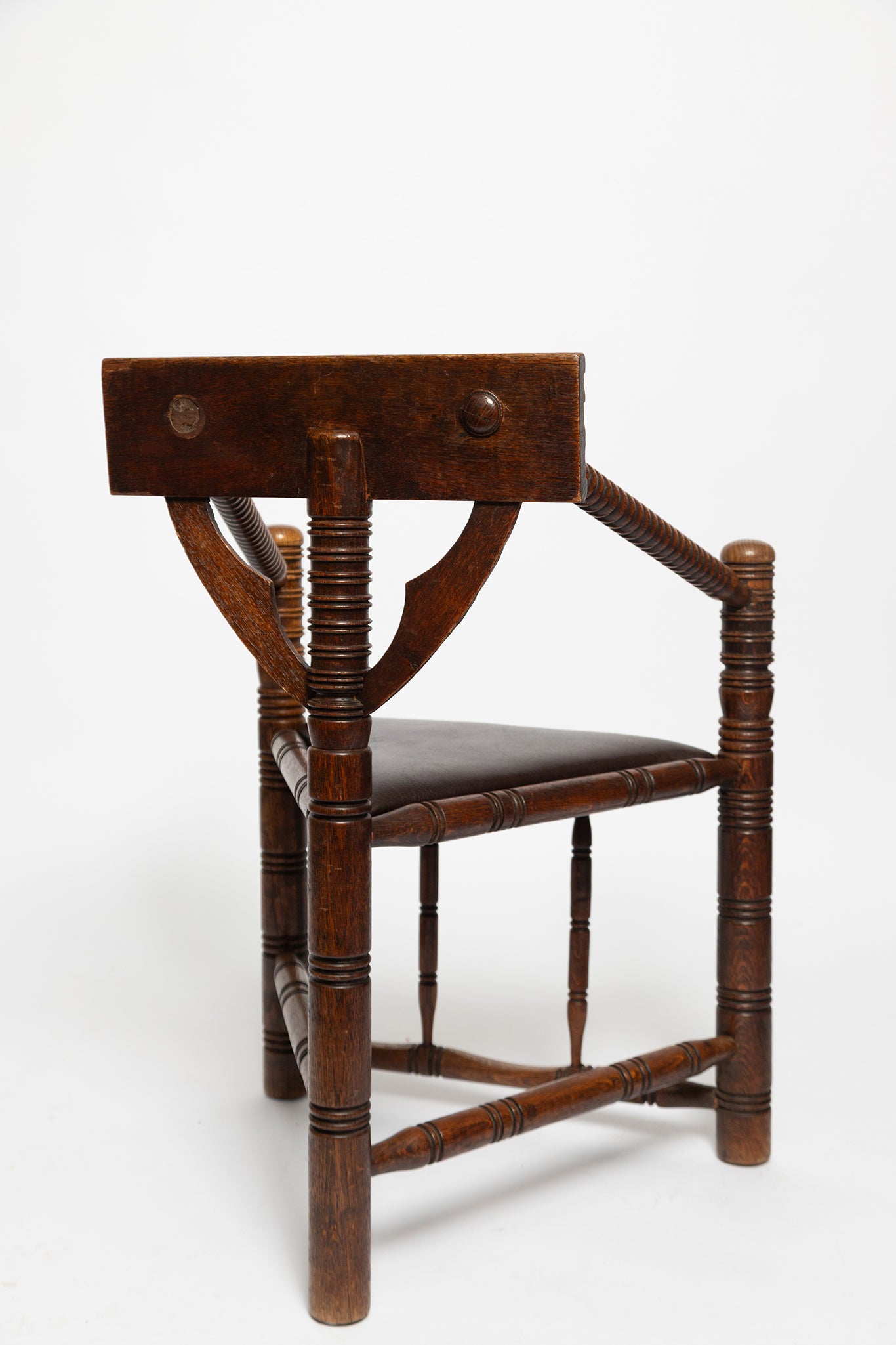Antiker Stuhl aus Kiefernholz, 1890er