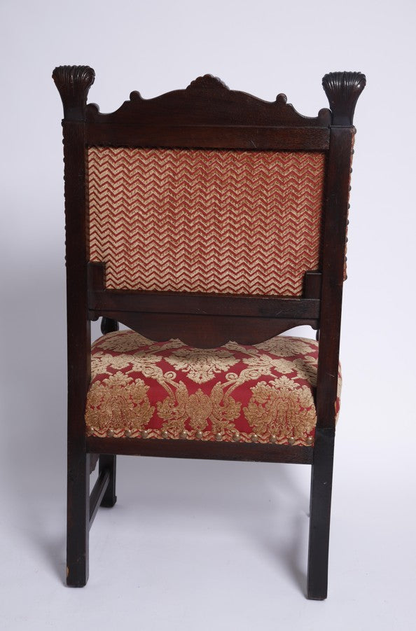 Antiker Gründerzeit Sessel aus Eiche, 1895
